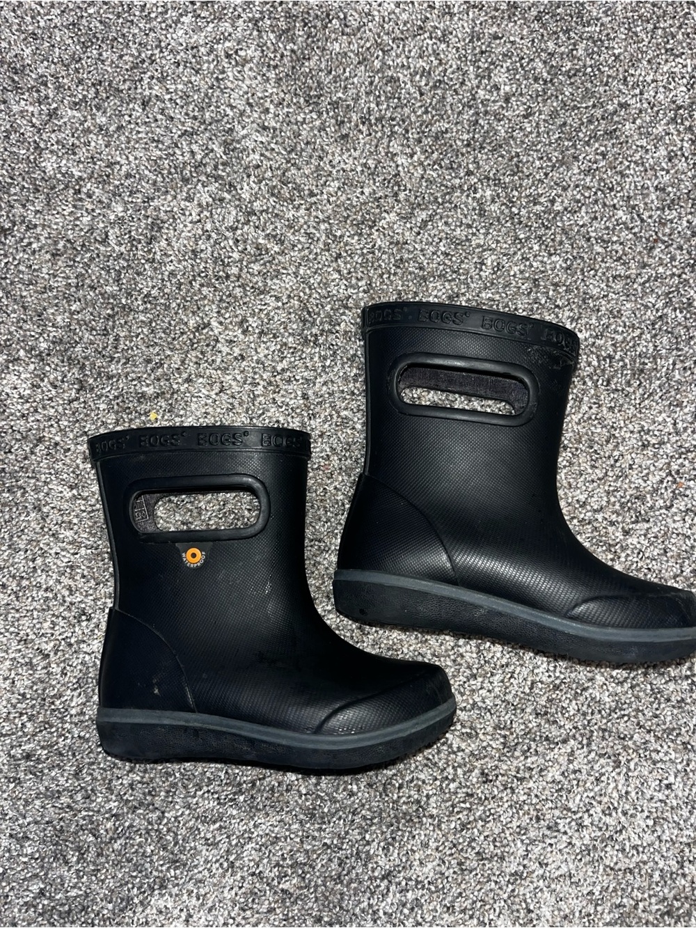 Bogs Kids Black Rain Boots 5c euc